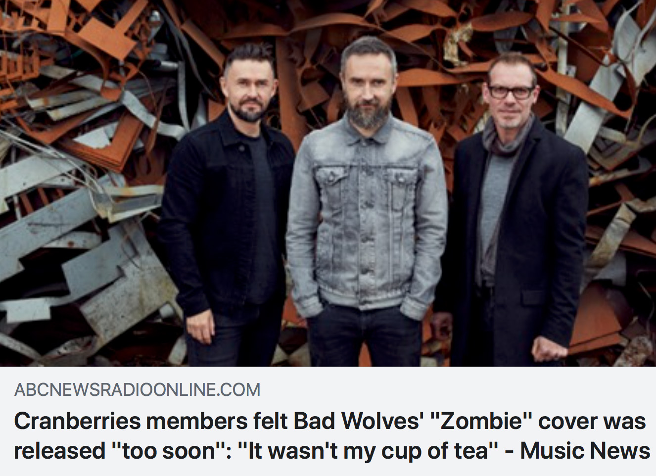 “Cranberries members felt Bad Wolves’ Zombie cover was