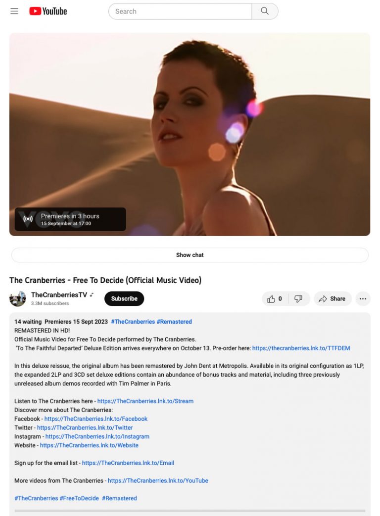 The Cranberries Press Cranberries World