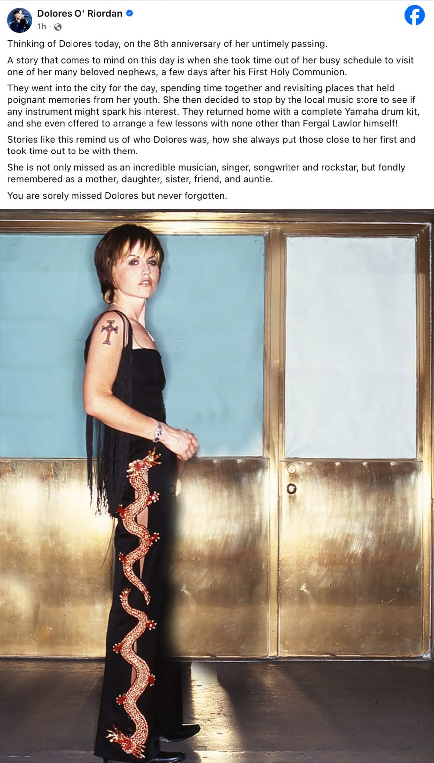 15 January 2026 · Message from Dolores O’Riordan (Estate) | Cranberries ...